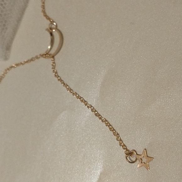 Gold Moon and Star Y Necklace! - Picture 3 of 8